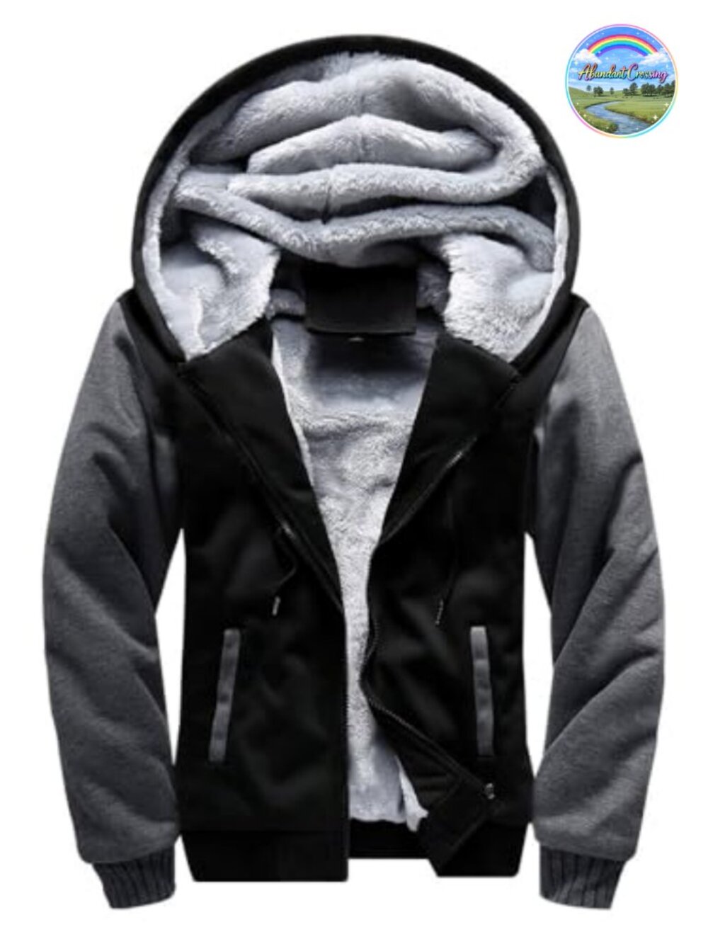 Men's Fleece Hooded Pullover Jacket Warm Winter Athletic Fit
